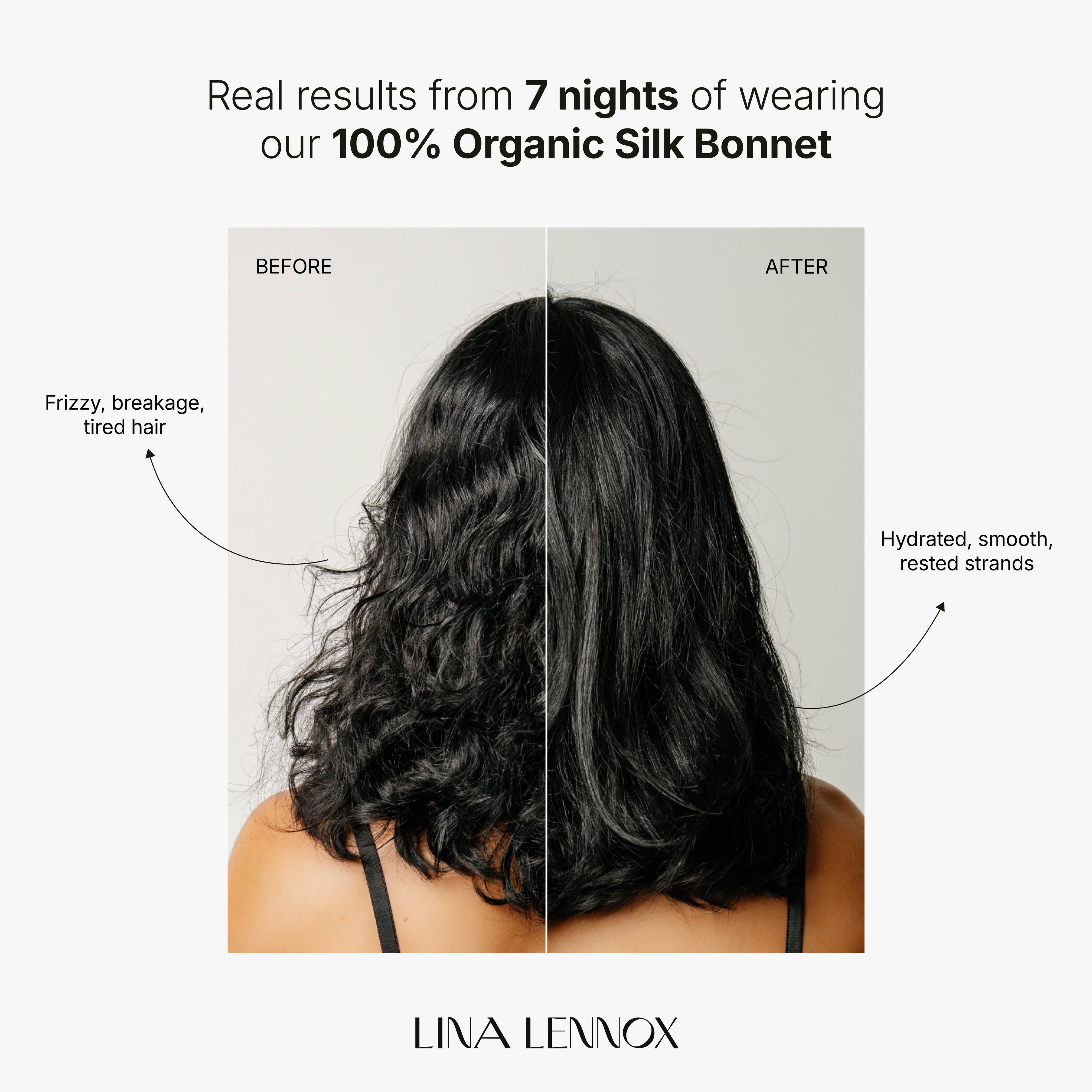 Organic Silk Hair Bonnet Tomato Red